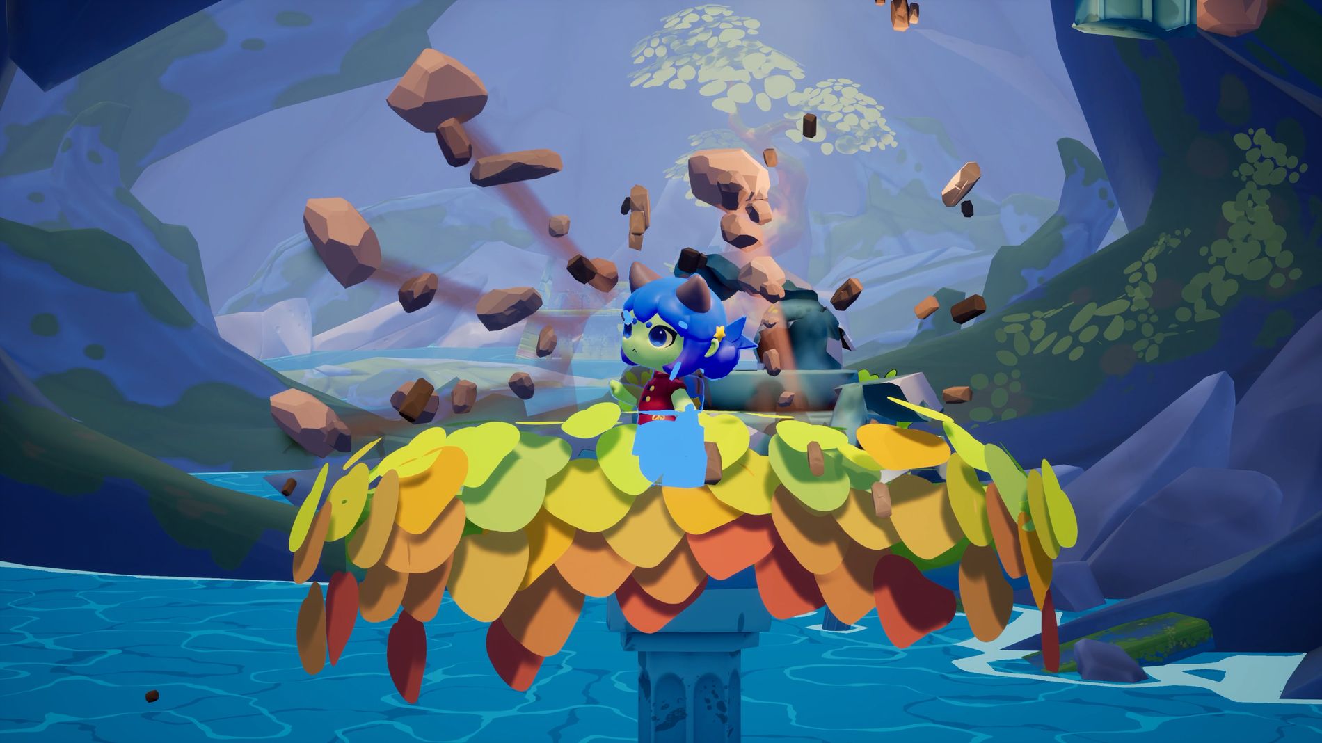 Elemental Brawl: Stone special destroying the scenery